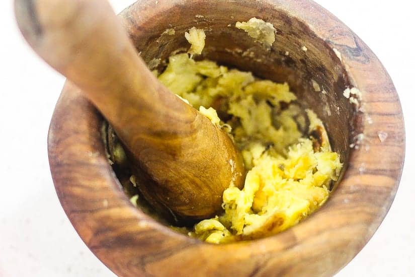 Integrating Traditional Methods with Modern Tools for Mofongo and adapting to contemporary cooking practices.