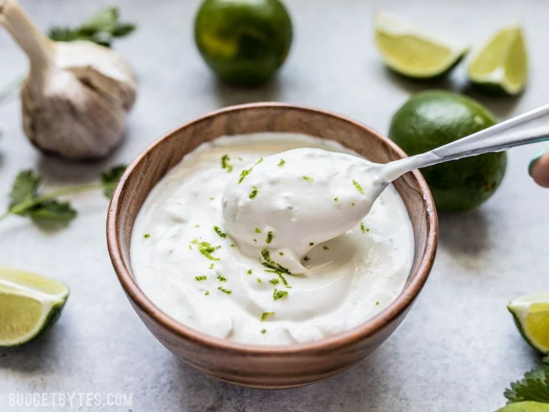 GOOD DIPPING SAUCE FOR JERK CHICKEN: Tangy Lime Crema