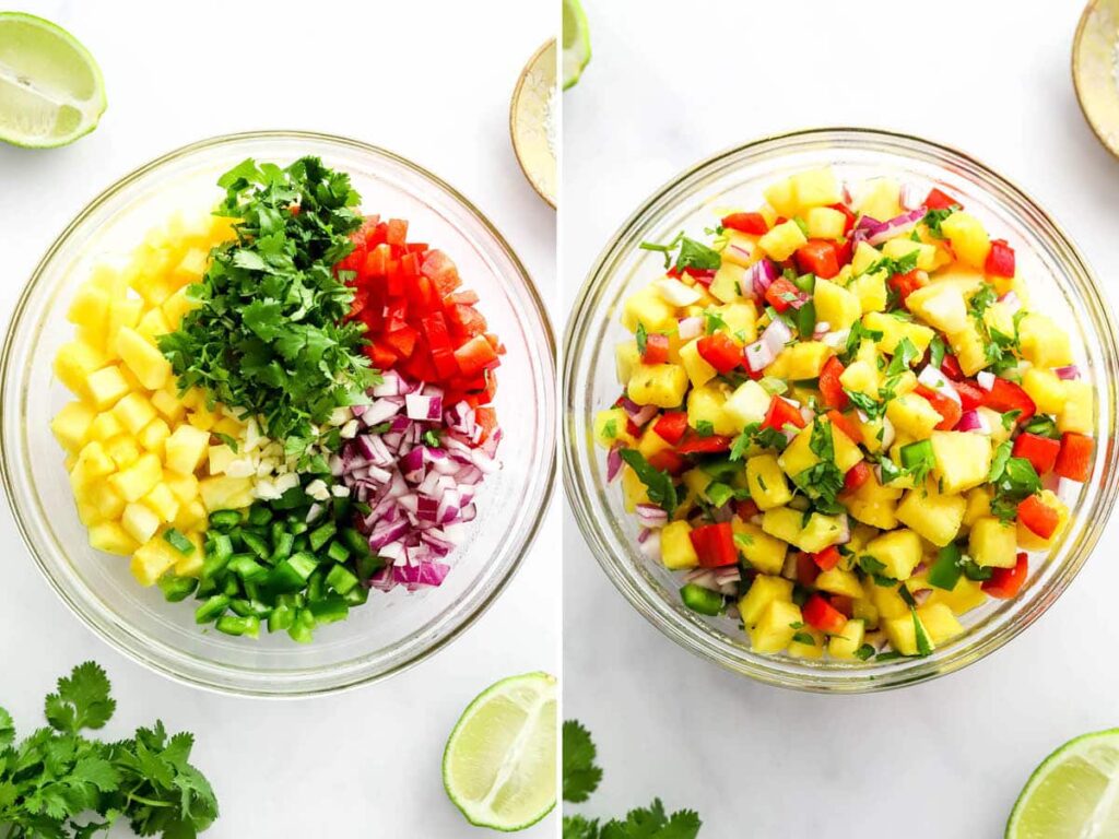 Ingredients for the Pineapple Salsa: