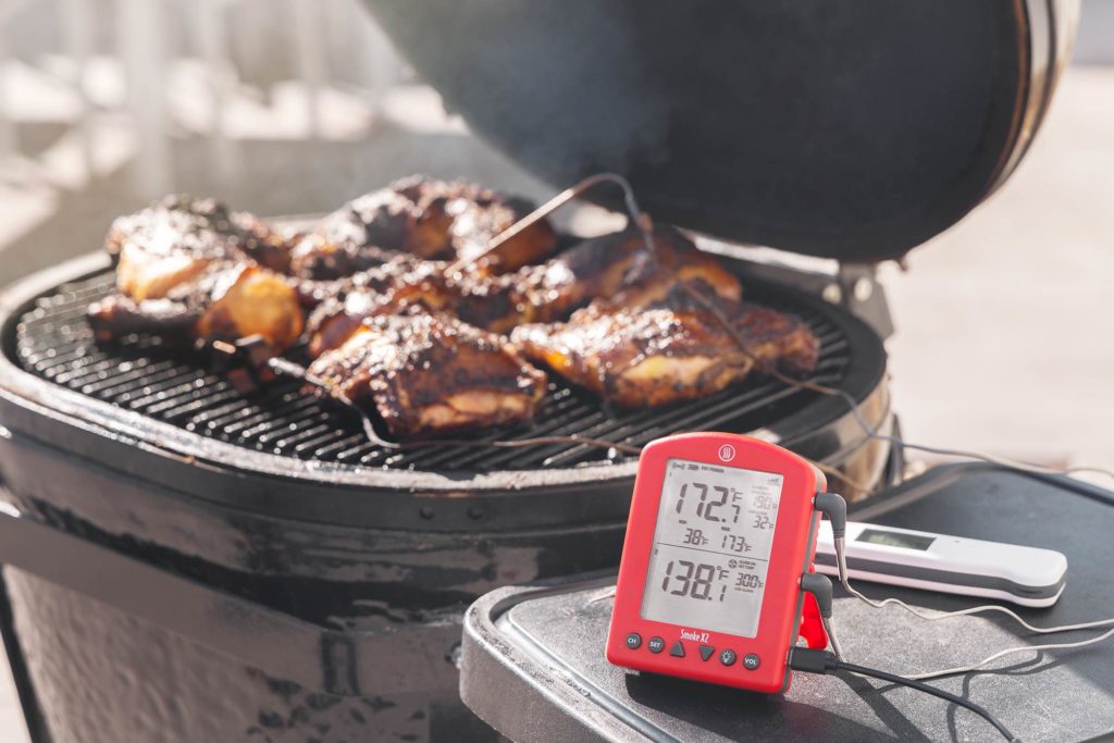 Thermometer for cooking jerk