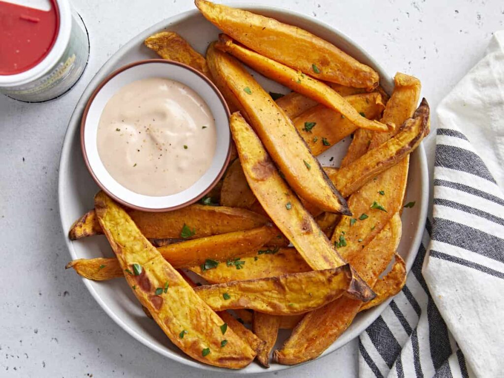 Side Dishes to Serve with Jerk Chicken: Sweet Potato Fries