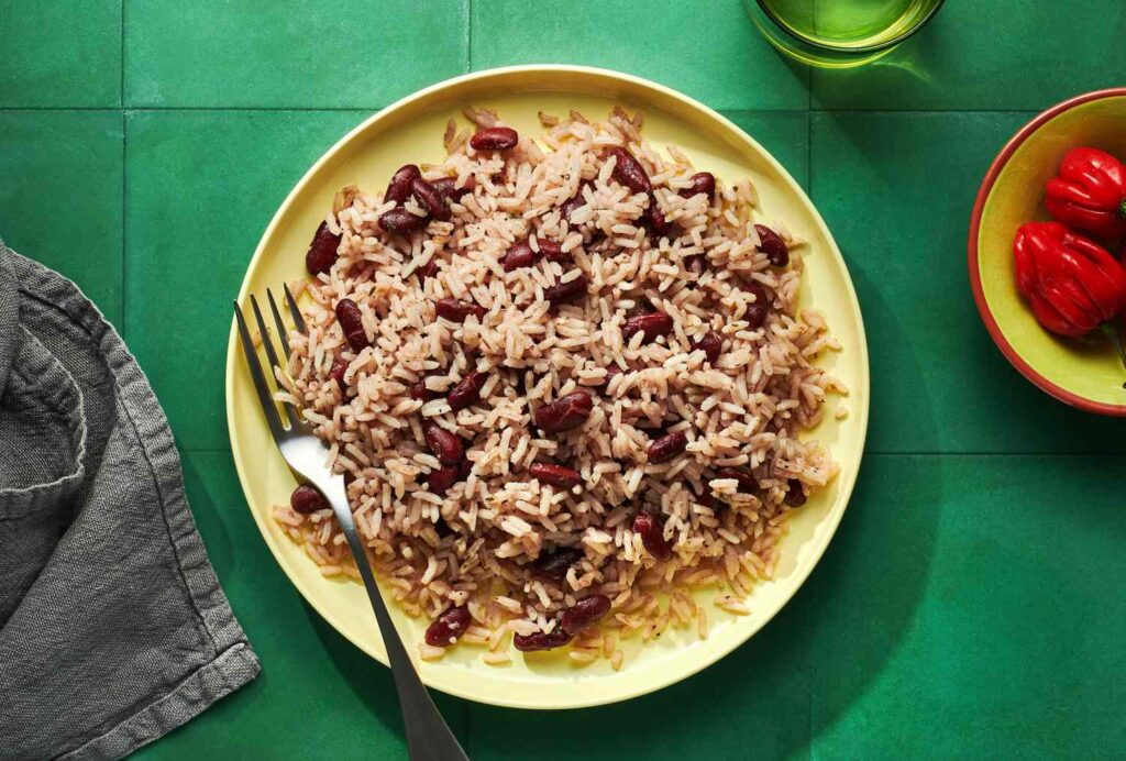 rice and peas: