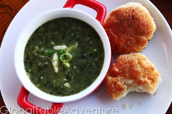 Serving Suggestions of callaloo soup