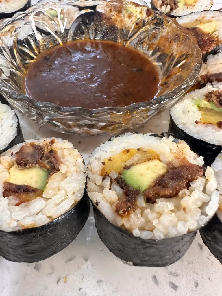 Jerk Chicken Sushi Rolls