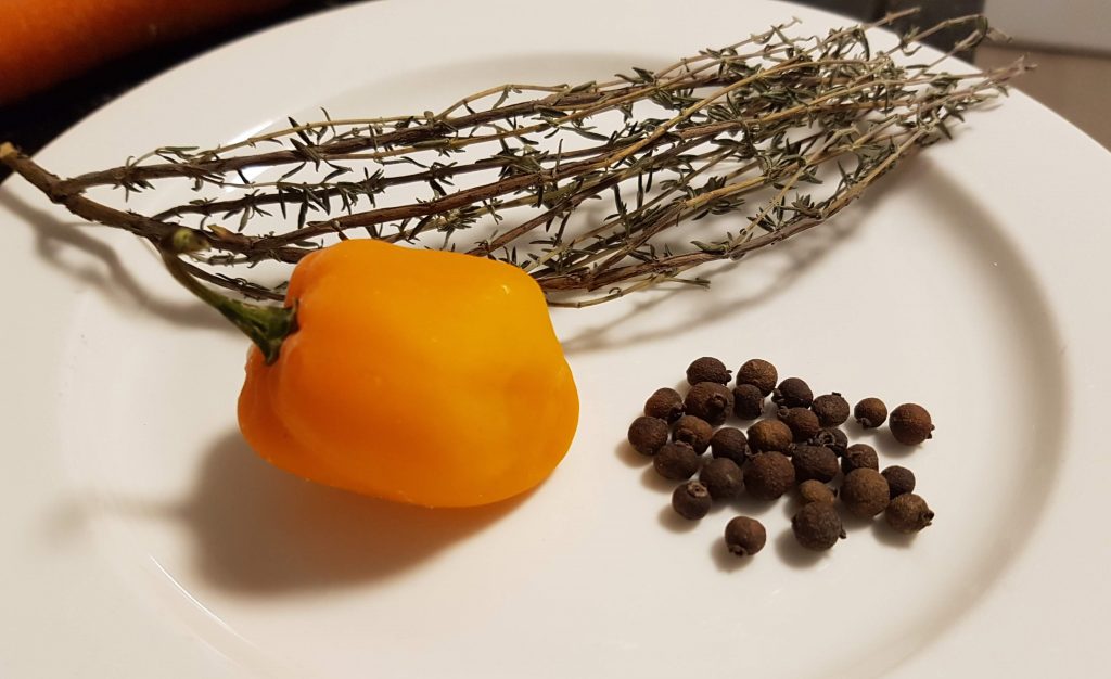 Thyme and scotch bonnet pepper