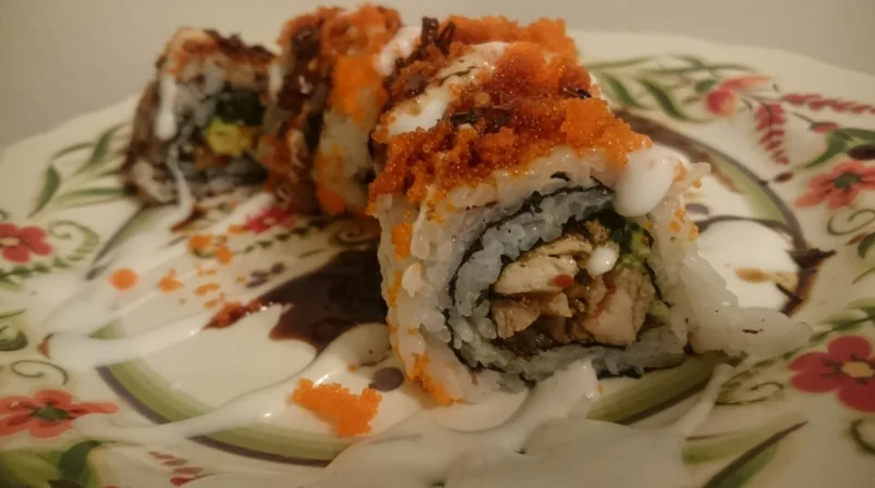 Jerk Chicken Sushi Rolls