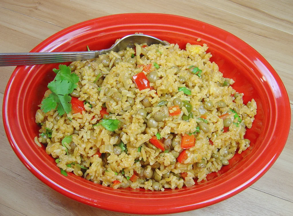 The fusion of Arroz con Gandules with Asian flavors through a stir-fry experiment