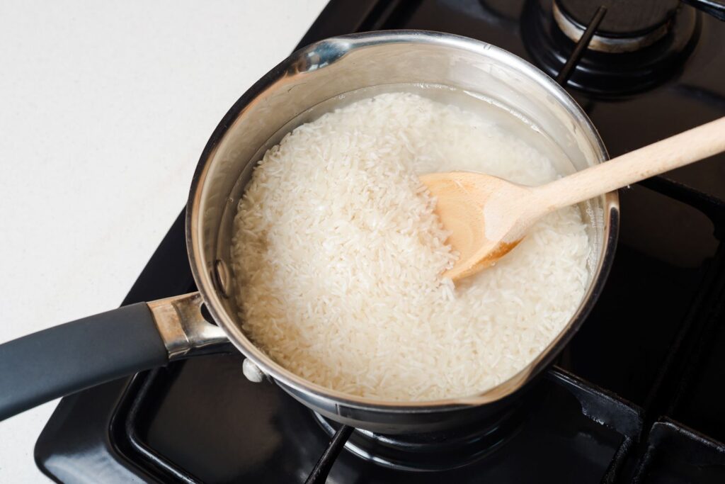 Stirring the Rice While It Cooks and Not Letting the Rice Rest