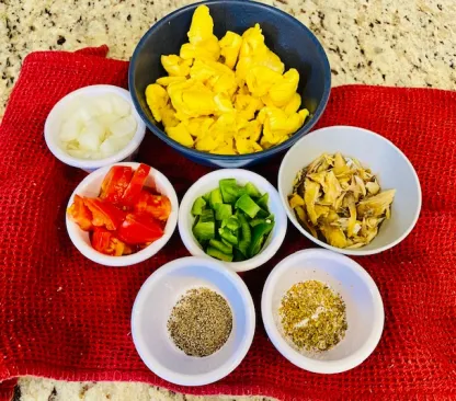 Ingredients  to Makes Ackee and Saltfish Patty