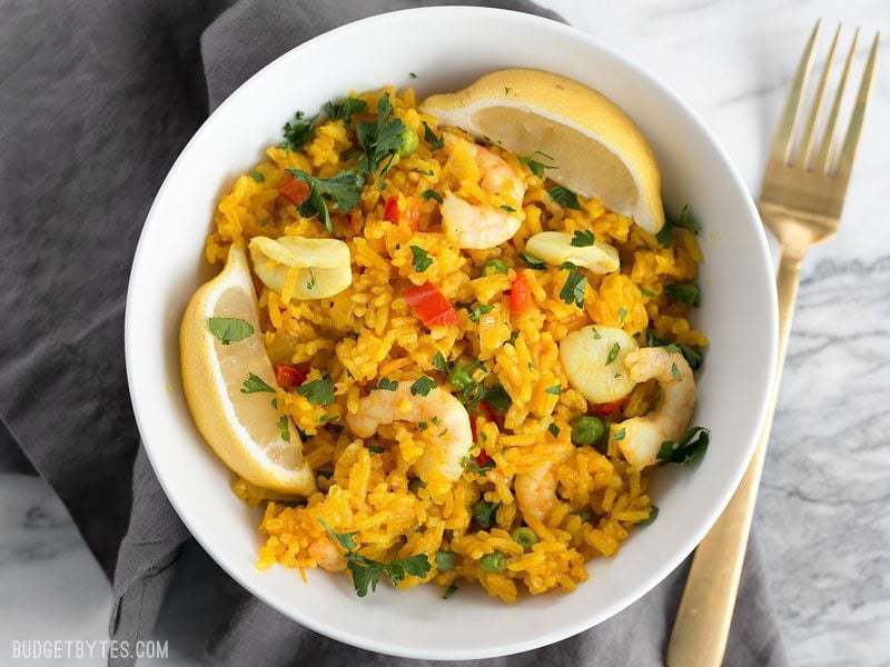 Recipe for rice dish with seafood from Jamaica