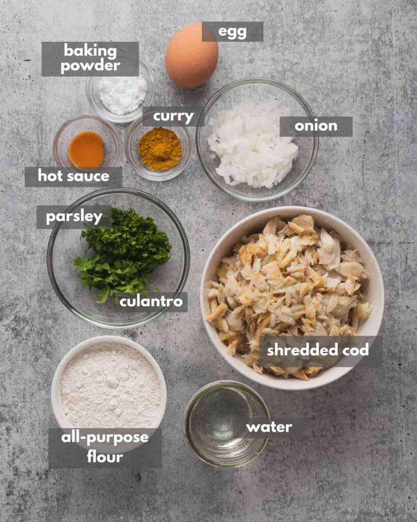 Ingredients Needed for Saltfish Dumplings