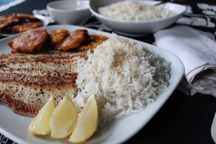 Grilled Fish Pairing with  Arroz con Coco