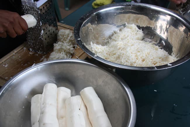 PREPARING THE CASSAVA