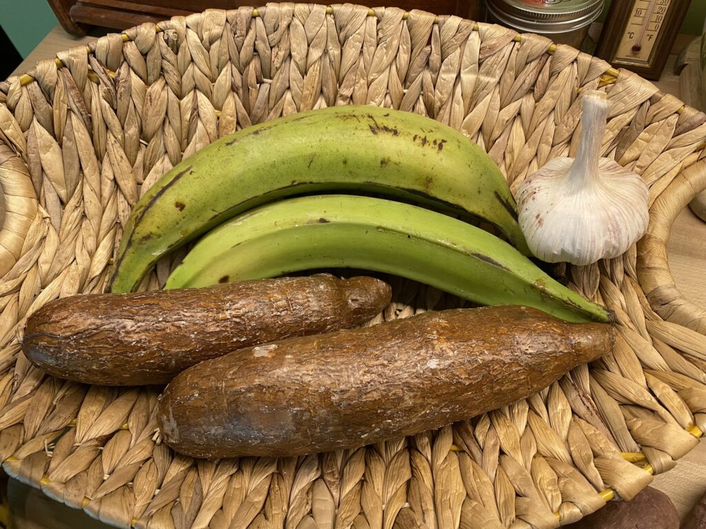 Plantains , Yautía and Cilantro