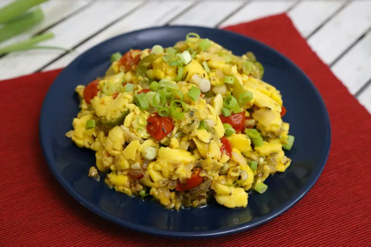 Ackee with eggs