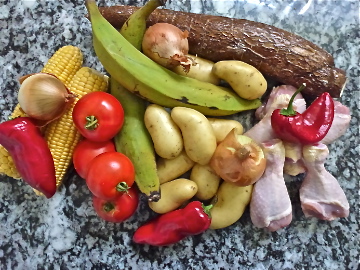 Yucca Plantains, potatoes , Corn