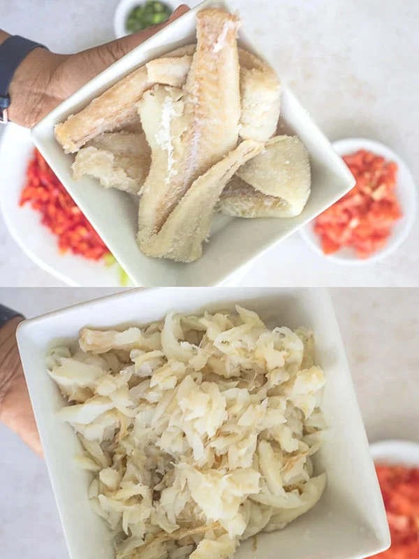 Preparing the Saltfish