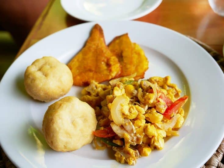 Serving suggestion of  Vegan ackee 