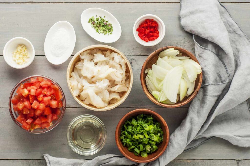 Ingredients List for Saltfish Stew