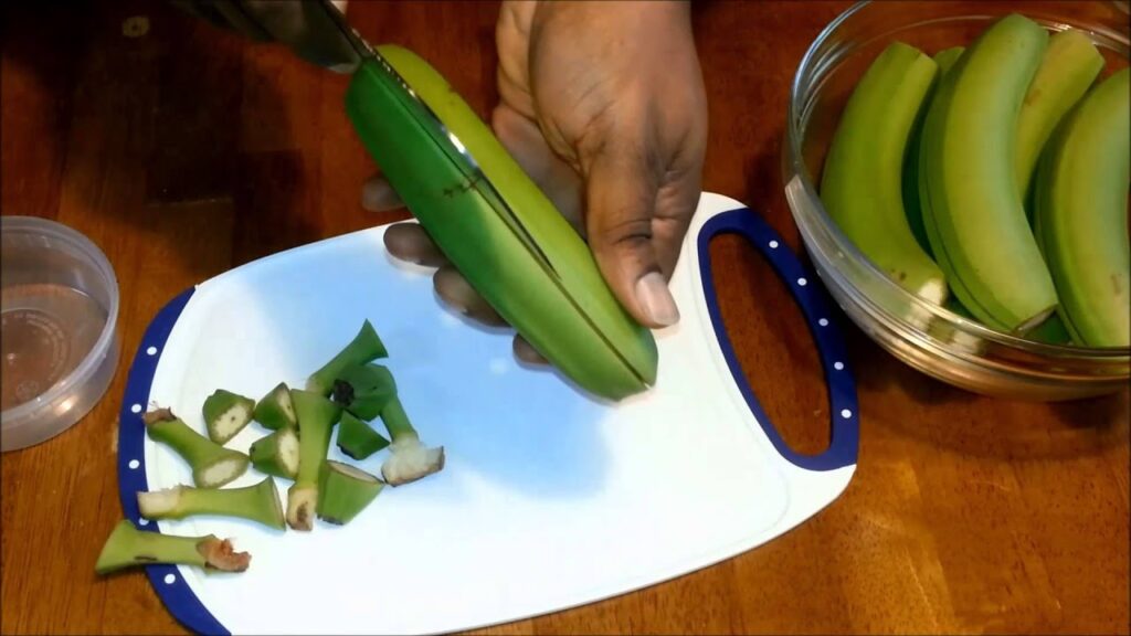 Preparing the Green Bananas