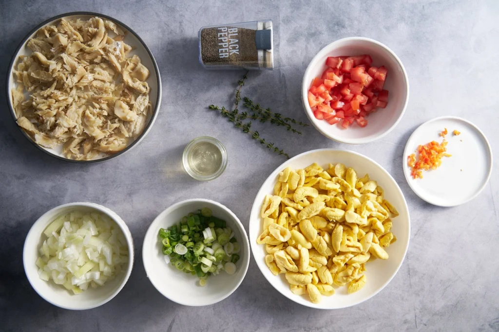 Preparing Ingredients for Ackee and Saltfish