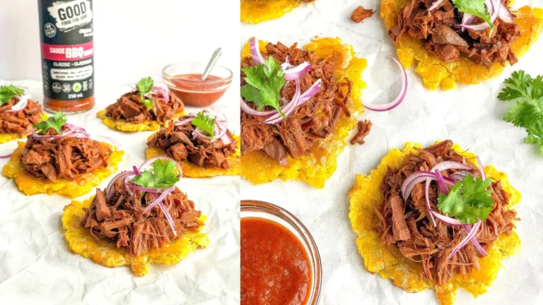 A Flavorful Fusion: Tostones with Pulled Pork Delight