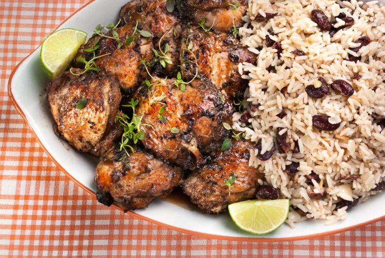 Caribbean chicken and rice dishes