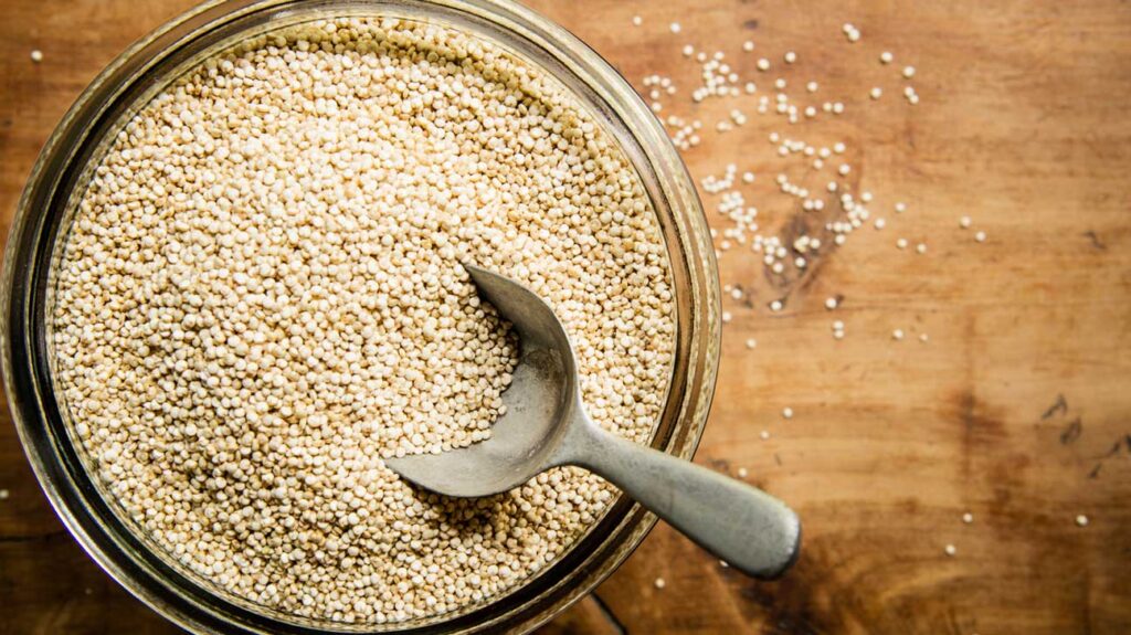 whole grains like quinoa