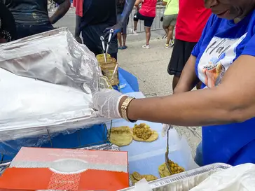 Trinidadian Doubles, a popular street food